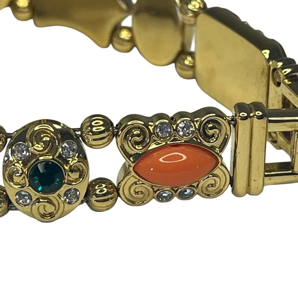 Vintage Franz Xavier Watch with Enameled and Jeweled Band